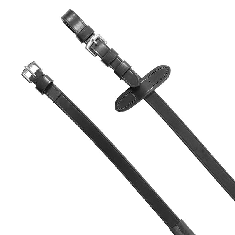 Testiera inglese anatomica Equestro CROWN in cuoio, con redini - 2356