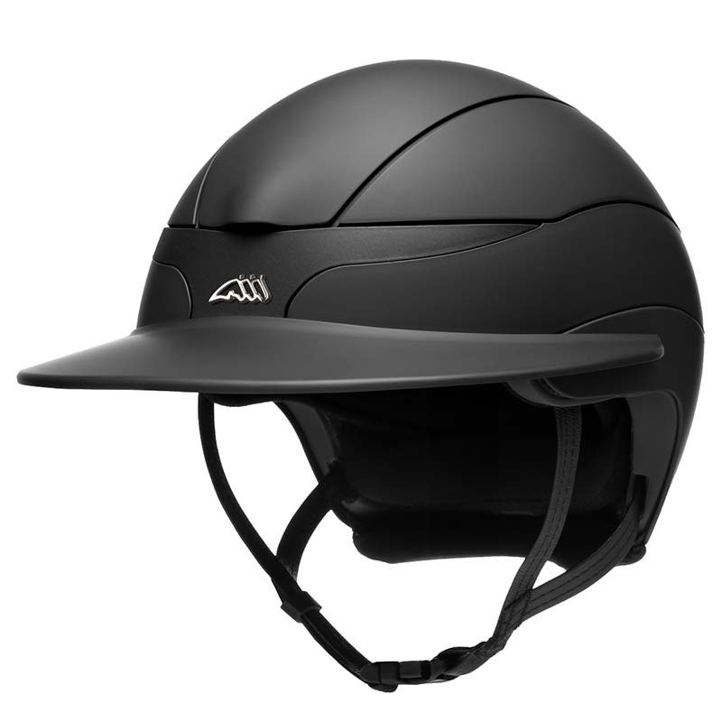 Casco equitazione Equiline XANTO con Logo in metallo - visiera larga - 3225