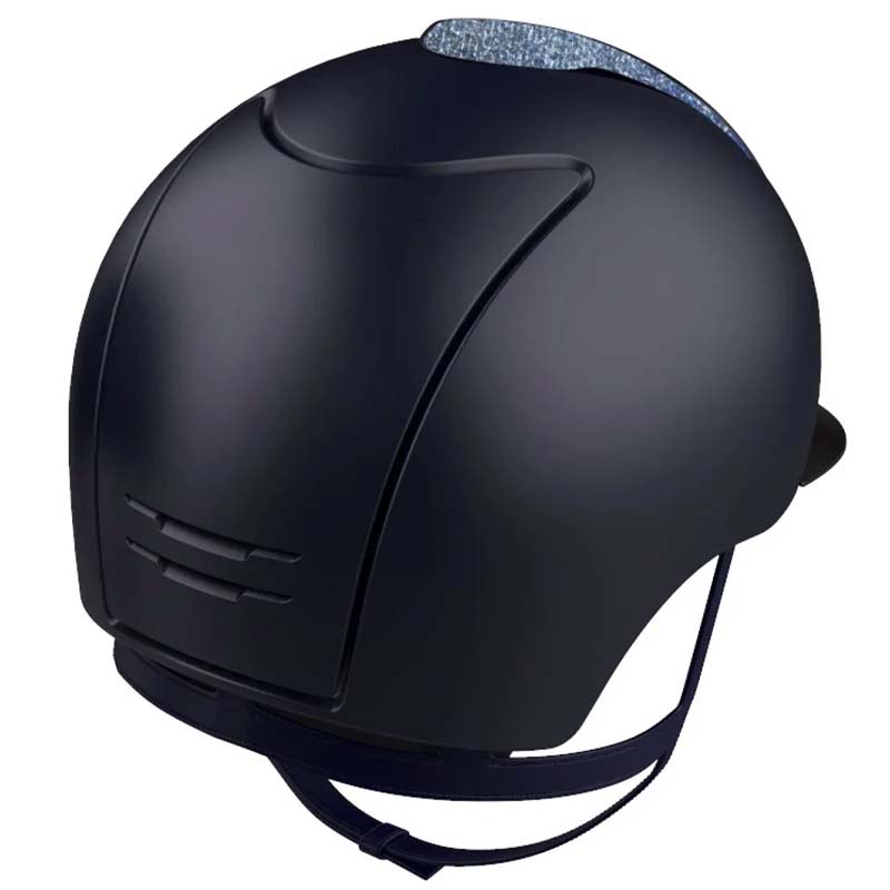 Casco KEP Italia Cromo 2.0 Textile blu / Frontale Galassia light blue con Swarovski - 3329
