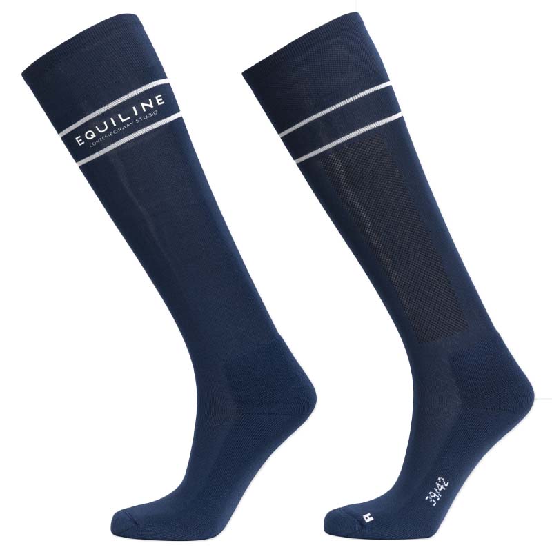 Calze da equitazione Unisex Equiline con grip al polpaccio - 9227