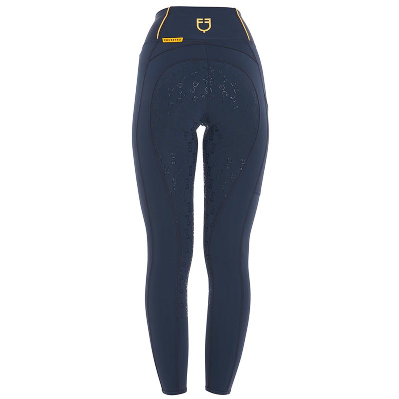 Leggings equitazione donna leggeri Equestro slim fit Full grip a vita alta - 3478