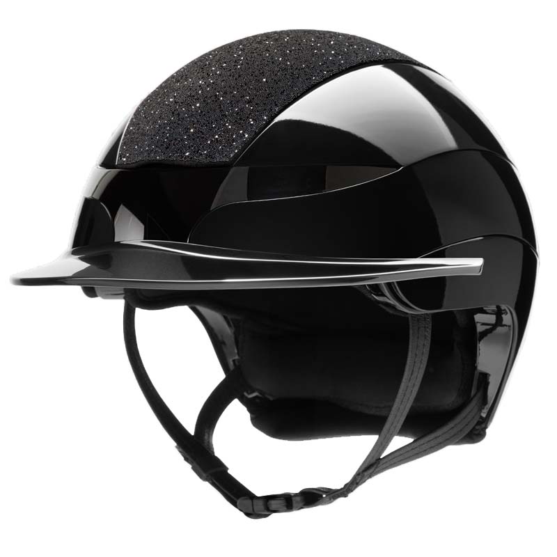 Casco equitazione Equiline XANTO con Top Swarovski - visiera standard flessibile - 3231