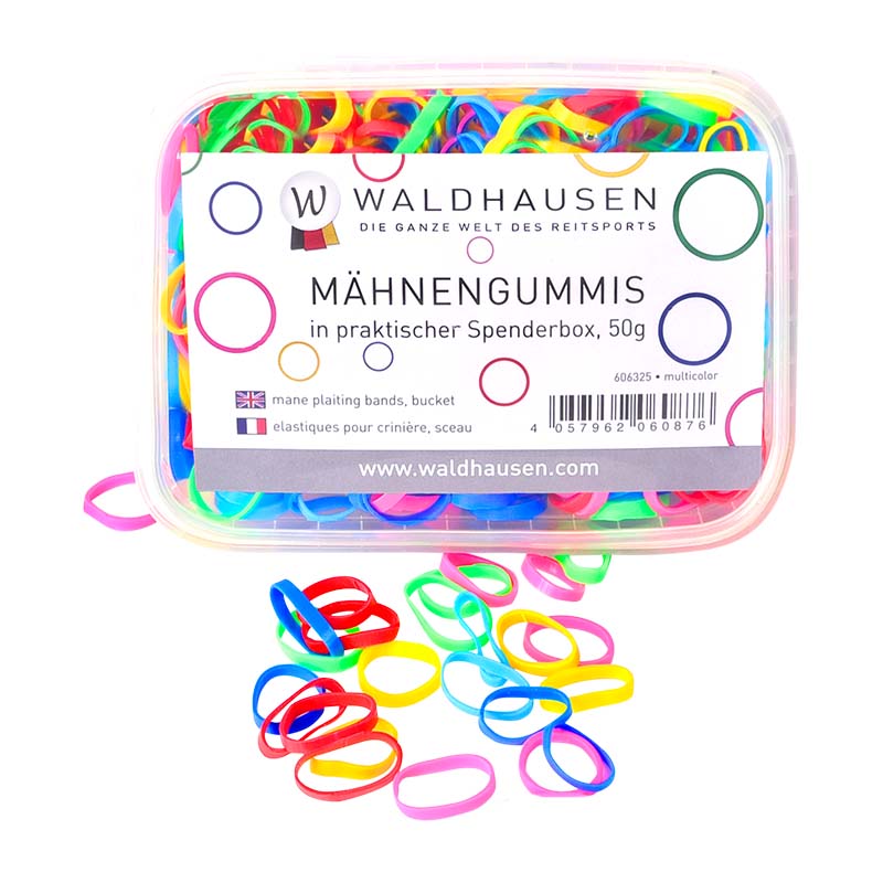 Elastici Colorati per criniera cavalli, con box - 0321