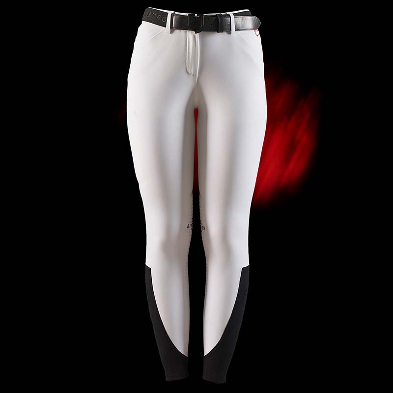 Aubrion Eltar Pantaloni Da Equitazione Donna Taglia M – Verde, Nylon E Spandex, Vita Alta