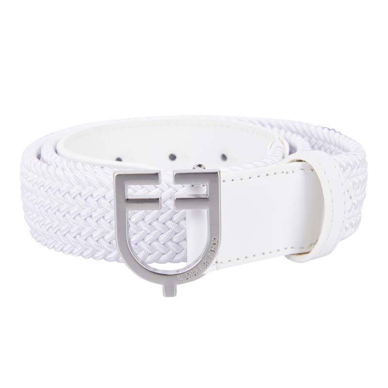 Cintura elasticizzata Equestro Unisex in cuoio con Fibbia Logo - 9819
