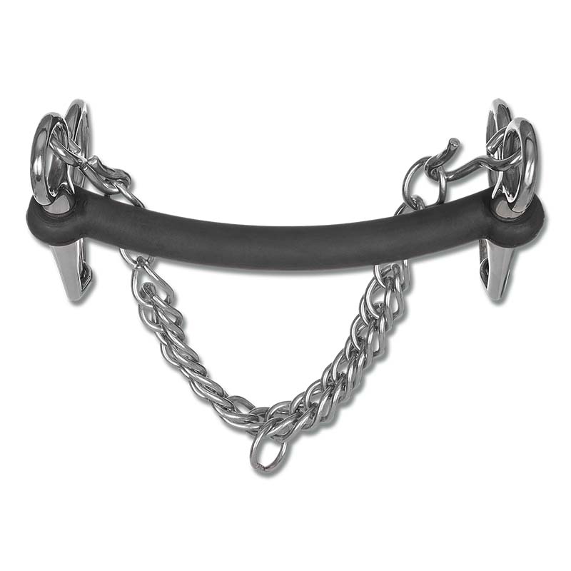 Morso Pelham Waldhausen con imboccatura in Gomma e Barbozzale - 3442