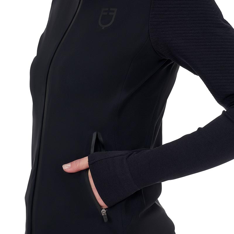 Felpa con cappuccio donna Equestro Ridertechnology in tessuto tecnico - 9950