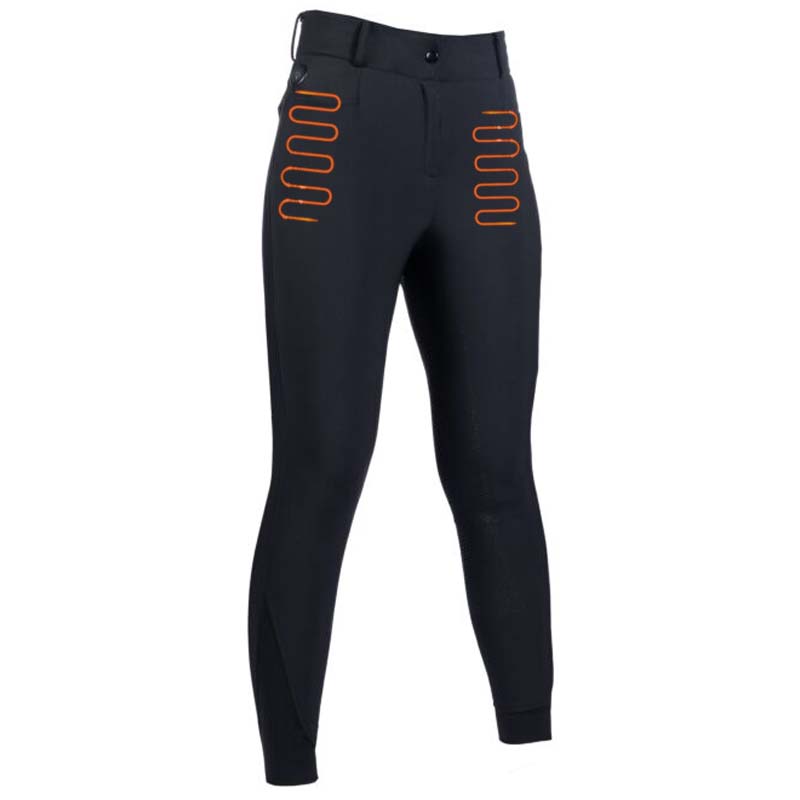 Pantaloni equitazione donna Riscaldanti e Impermeabili con Full grip HKM Keep Warm