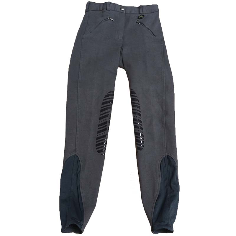 B-CHOICE | Pantaloni Equitazione in Cotone Donna con Knee Grip Sartore (GRIGIO, 36) - B3845