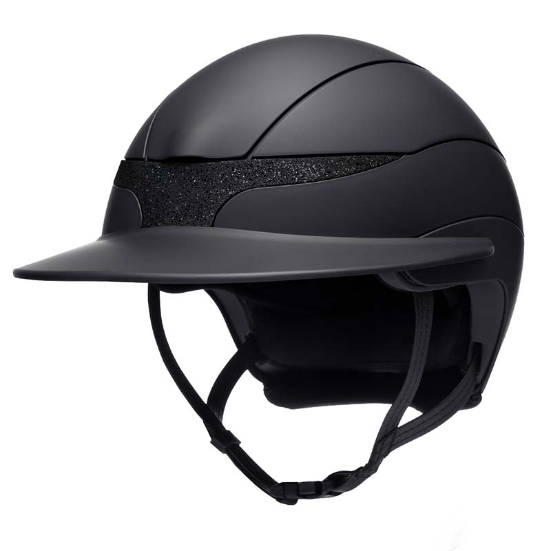 Casco equitazione Equiline XANTO con fregio Swarovski - visiera larga - 3286