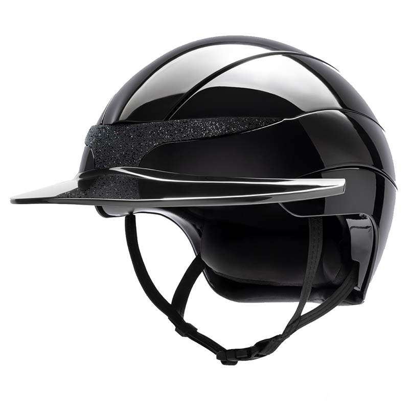 Casco equitazione Equiline XANTO con fregio Swarovski - visiera larga - 3286
