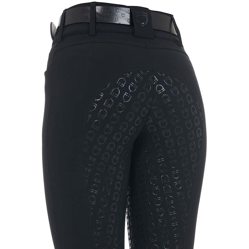 Pantaloni equitazione donna equestro full grip a vita alta con bottoni - 3405