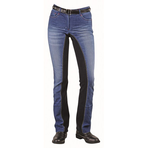 JEANS DONNA EQUITAZIONE ELASTICIZZATO DENIM RINFORZI IN PELLE - MySelleria