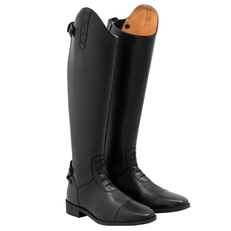 Stivali equitazione Supreme con lacci e cerniera in pelle - 37391