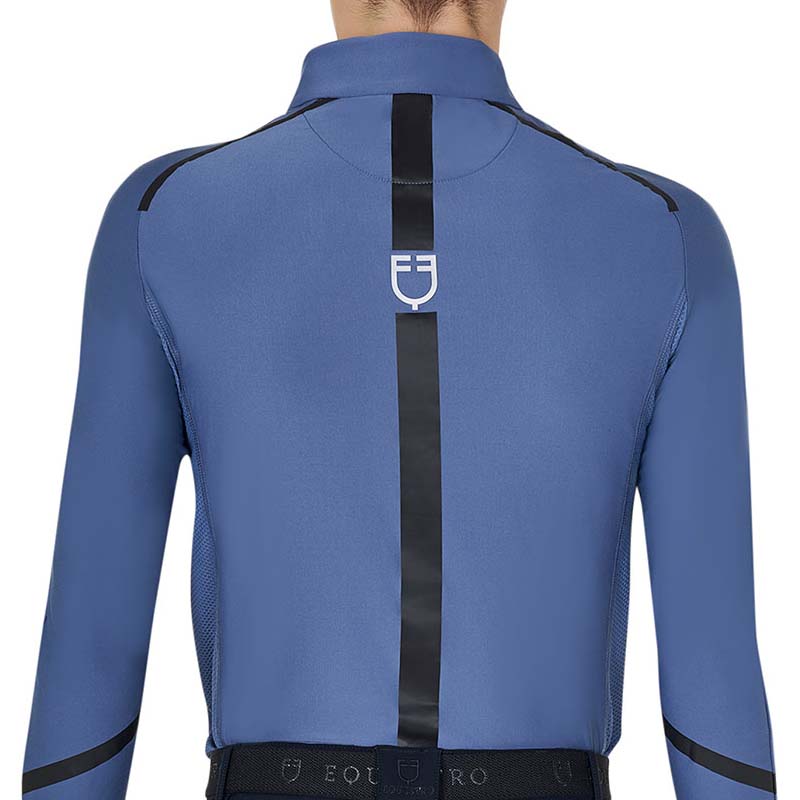 Polo da allenamento Equestro uomo manica lunga con zip - 9879
