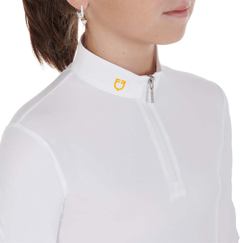 Polo lunga da Concorso bambina Equestro con interno felpato, modello Warm+ - 9751