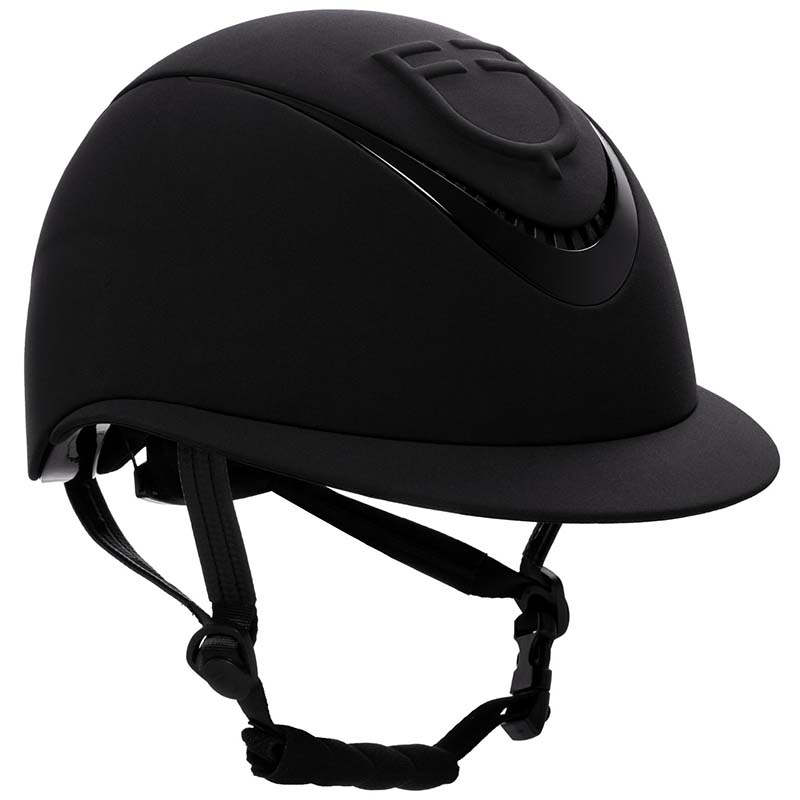 Casco equitazione Equestro logo in rilievo con visiera larga - 3226