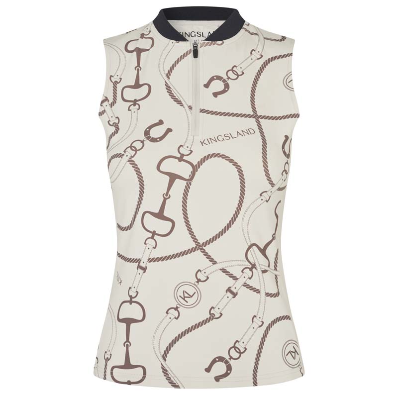 Polo smanicata donna da Allenamento Kingsland LARISSA con fantasia