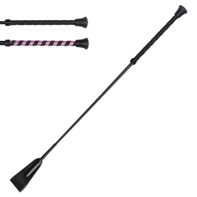 Frustino corto da 65 cm Equiline con manico Glitter - 9254