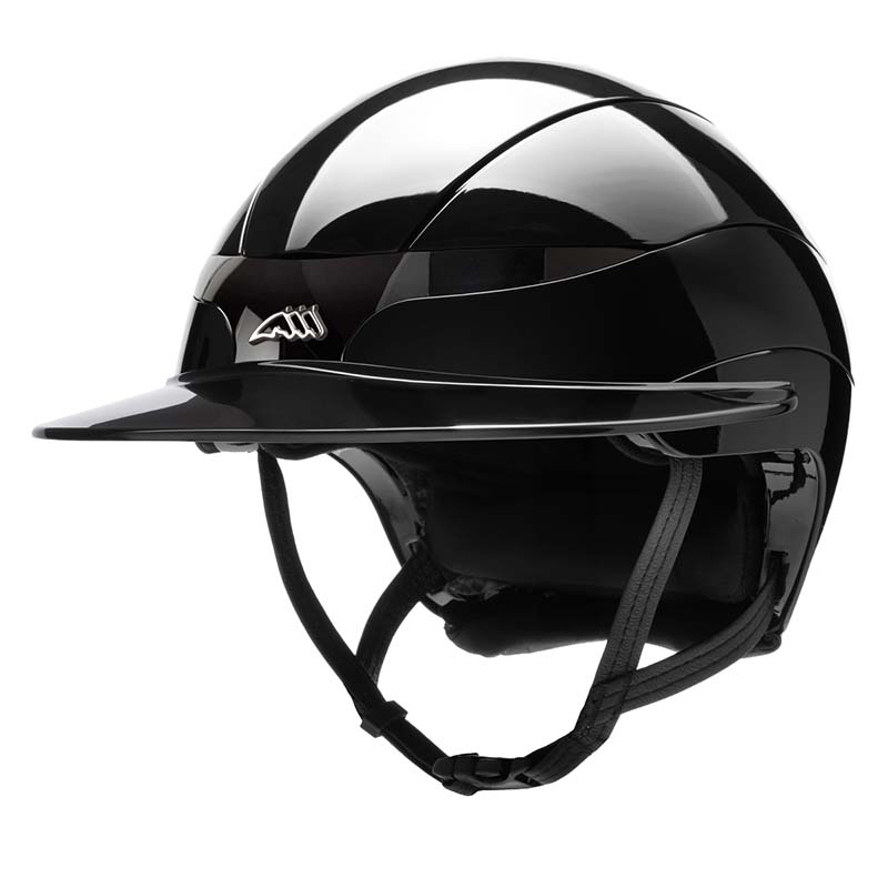 Casco equitazione Equiline XANTO con Logo in metallo - visiera larga - 3225