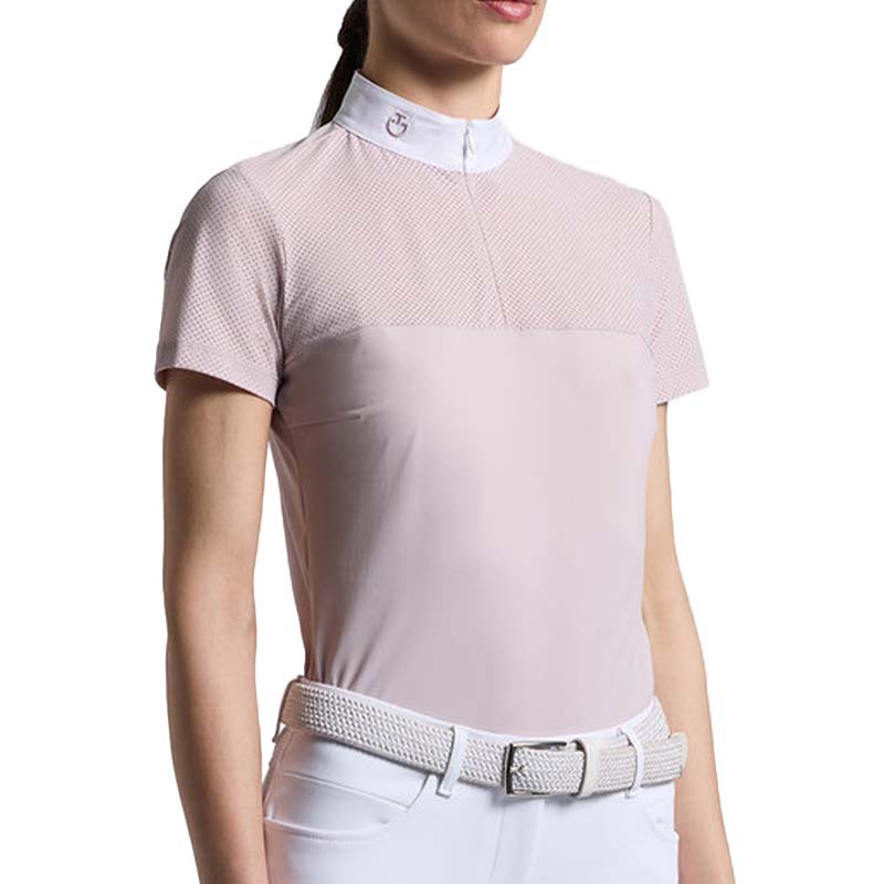Polo da Gara estiva Donna Cavalleria Toscana - maniche corte con inserto traforato
