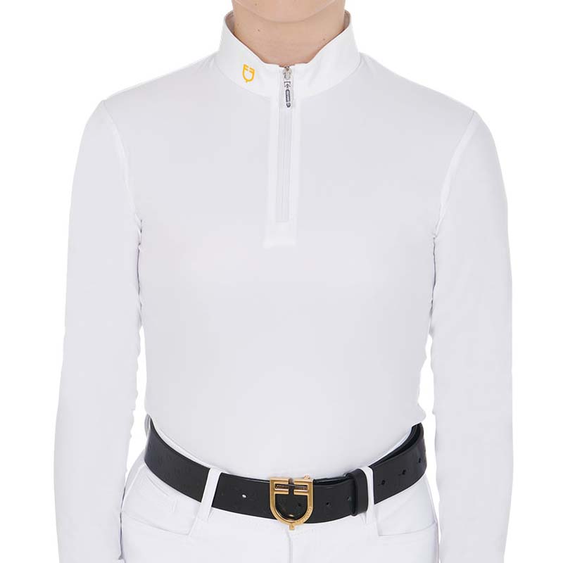 Polo lunga da Concorso bambina Equestro con interno felpato, modello Warm+ - 9751