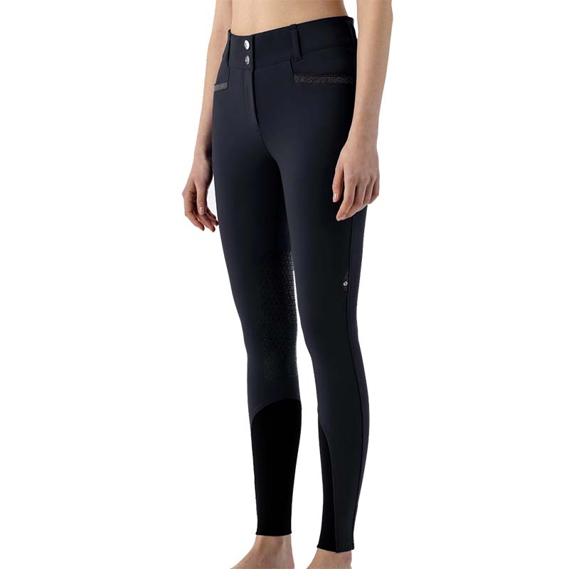 Pantaloni da donna Equiline knee grip mod. Crystalek dettagli Glitter - 3416