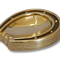POSACENERE IN OTTONE A FORMA FERRO DI CAVALLO
