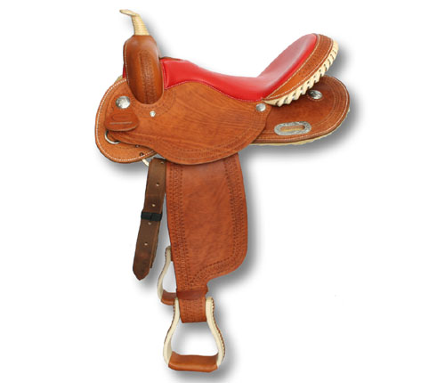 Sella Western Texas Per Pony - Marca Silver Horse, Misura 8'' (20cm), Colore Marrone - Foto 5