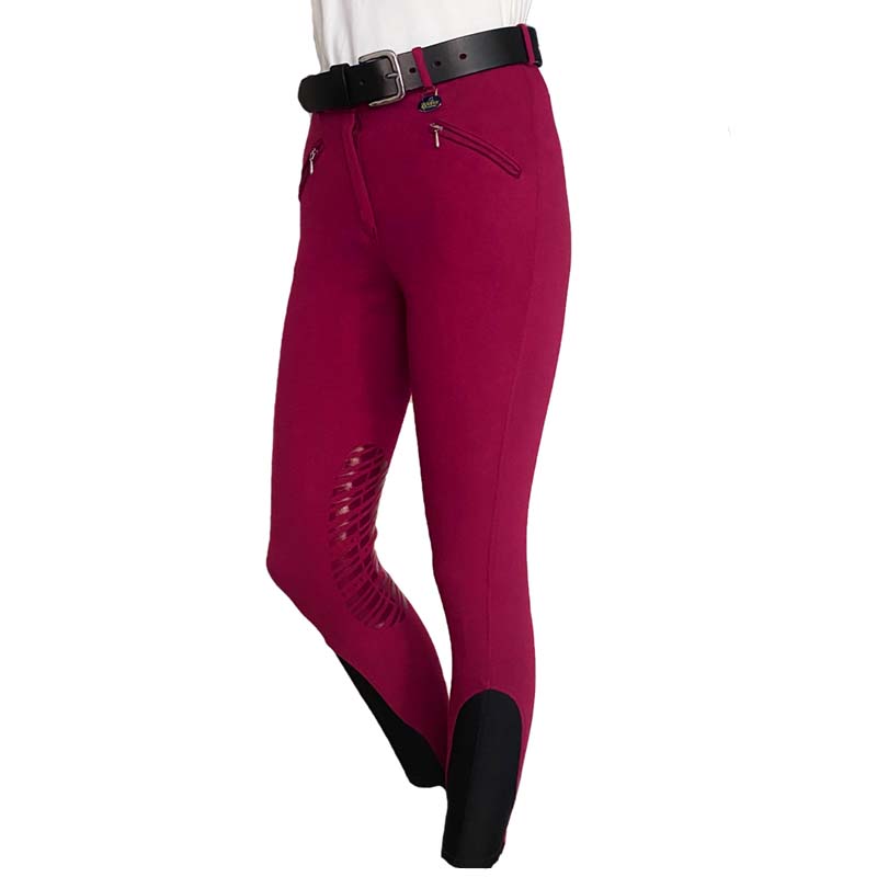 Pantalone equitazione in cotone Knee grip da donna - 3845