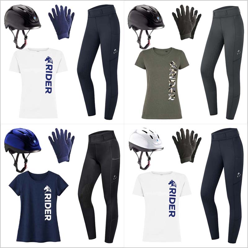 Set completo Abbigliamento Equitazione Inglese da Donna - per principianti e atleti - 8190