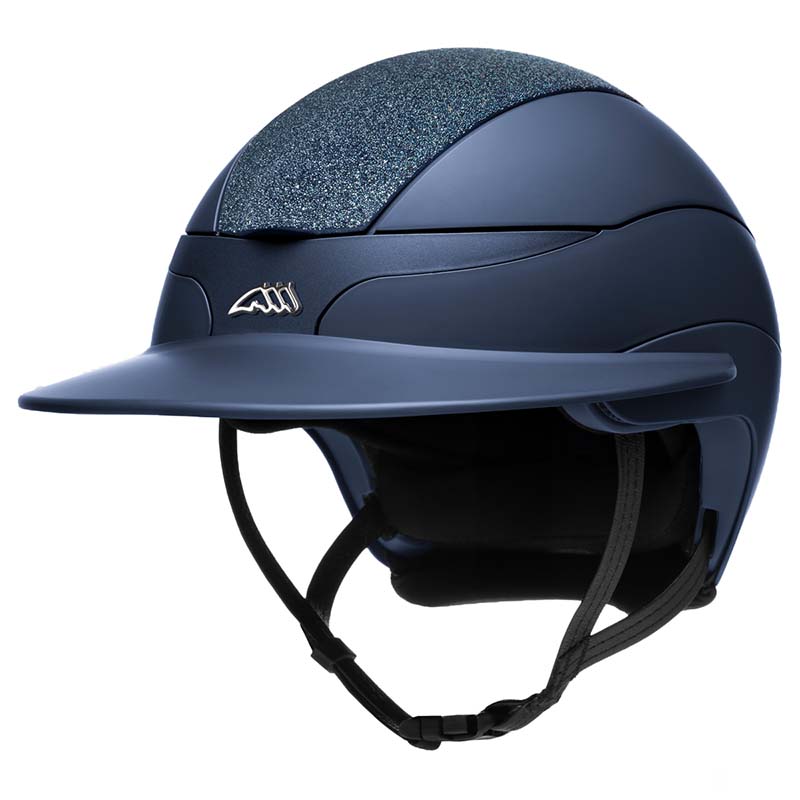 Casco equitazione logo Equiline XANTO con placca Swarovski - visiera larga - 3287