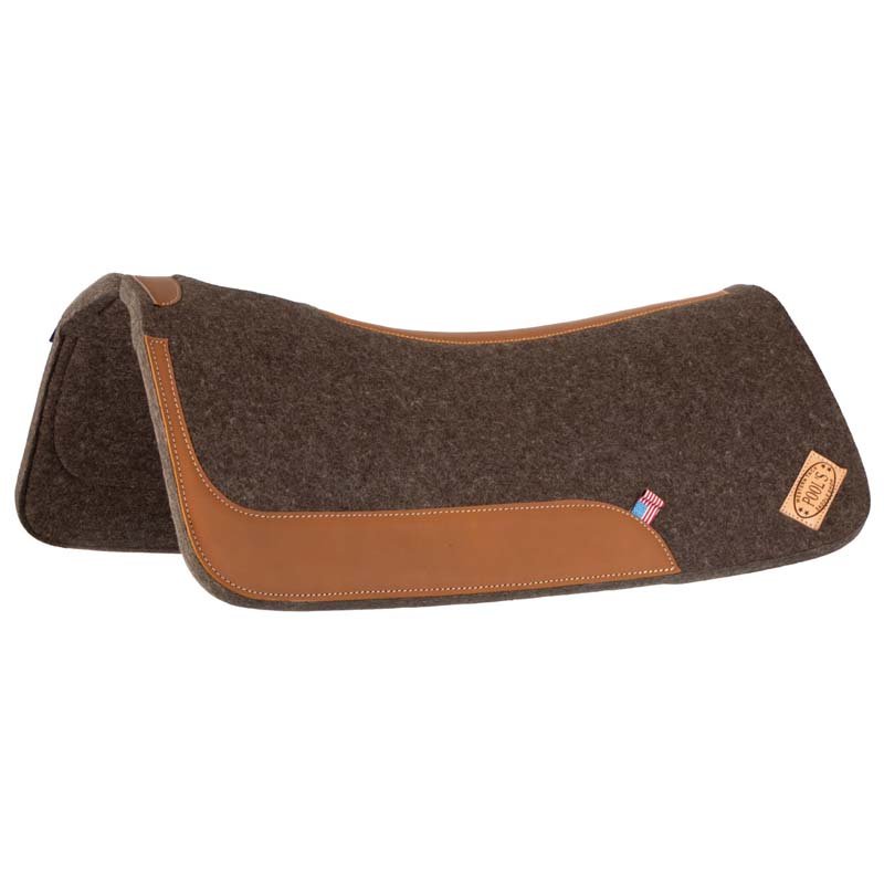 Sottosella western pool’s feltro con inserti in pelle