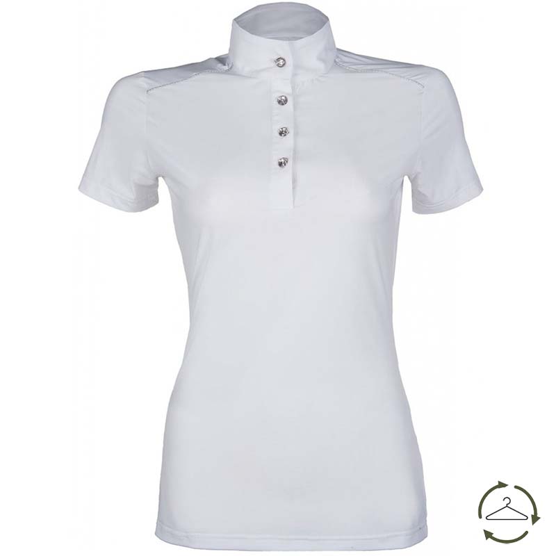 B-CHOICE | Polo da Competizione Donna HKM modello Premium (BIANCO, L)