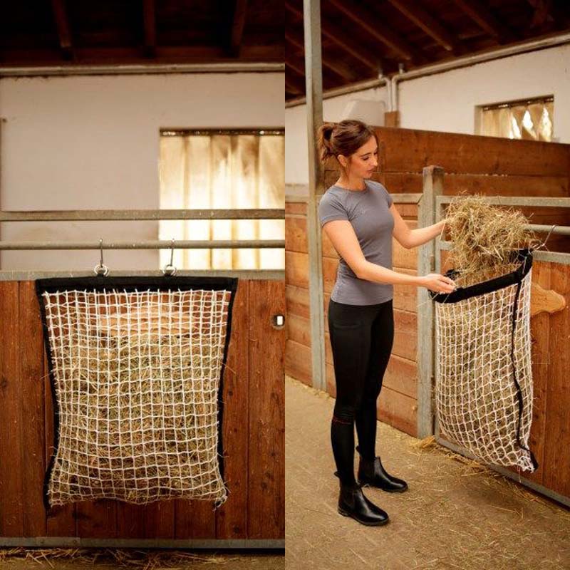 Rete per fieno 100x150 cm a maglia stretta con ganci - 6382