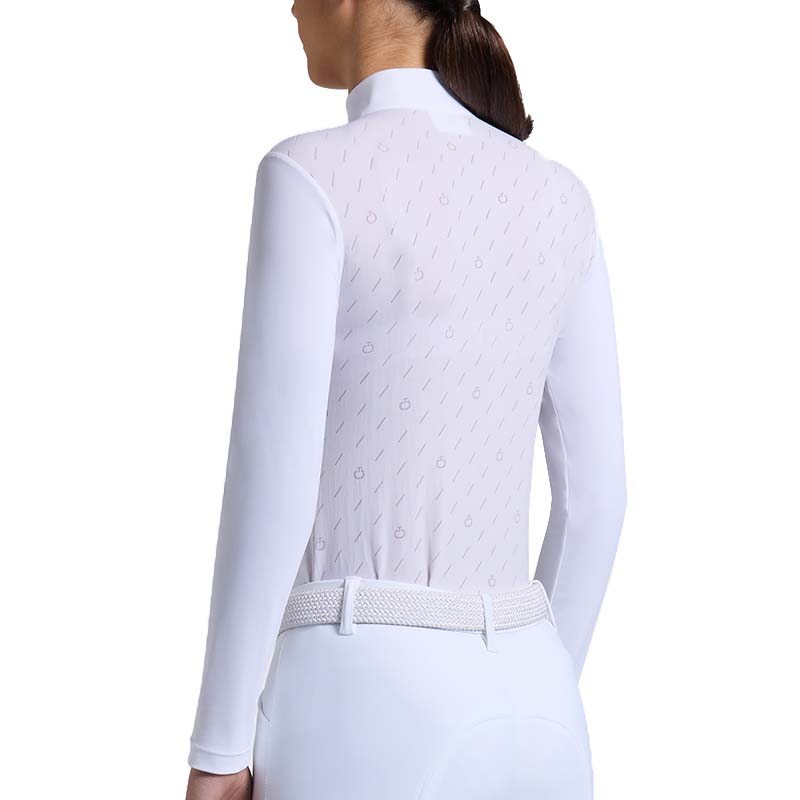Polo da concorso Cavalleria Toscana da Ragazza logo All-over, maniche lunghe - 9635