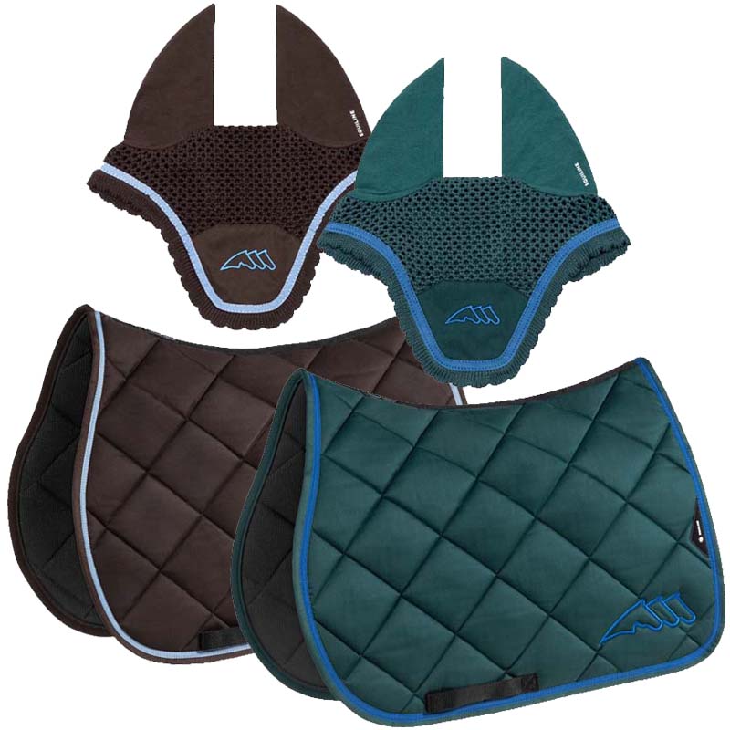 Set sottosella e cuffietta equiline chroma con nastro colorato - 3469