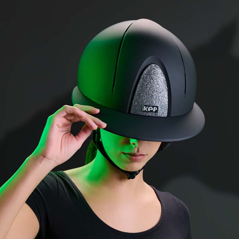 Casco KEP Smart Nova Textile STAR Polo - visiera larga, finitura opaca con tessuto brillante - 3237