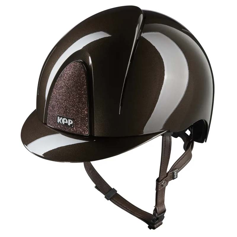 Casco kep smart nova metal polish star - visiera standard, finitura lucida con tessuto brillante