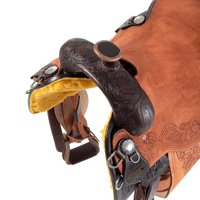 Sella Western Cow Horse Pool’s da lavoro e roping con flower tooling - 4914
