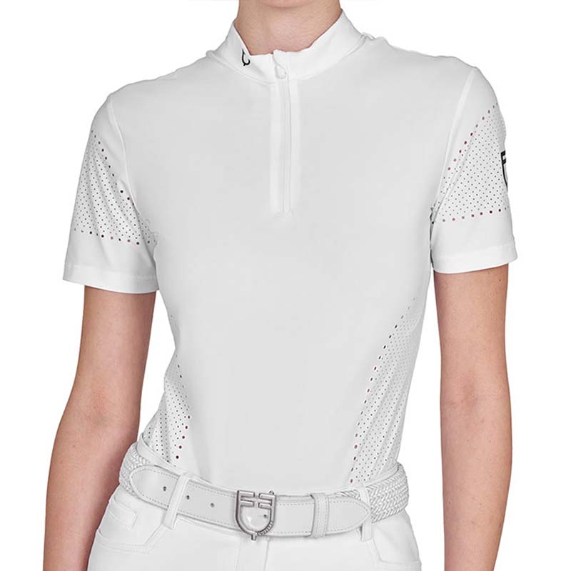 Maglia Tecnica Equestro a Maniche corte da donna - design traforato - 9056