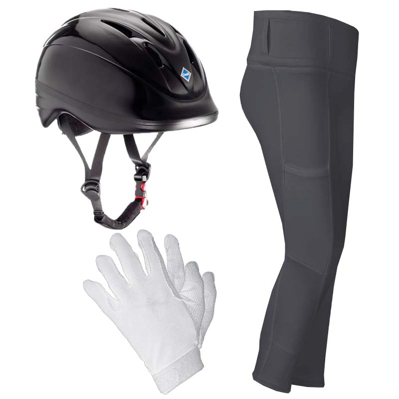 Set completo Abbigliamento Equitazione Inglese per Bimba/Ragazza - 8191