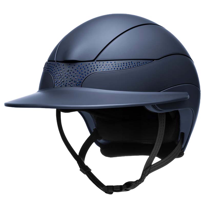 Casco equitazione Equiline XANTO con frontino cristalli - visiera larga - 3303