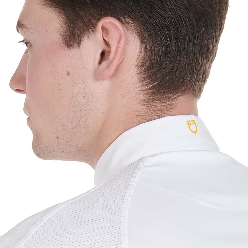 Polo da Concorso Uomo Equestro a manica corta, con inserti traforati - 3528