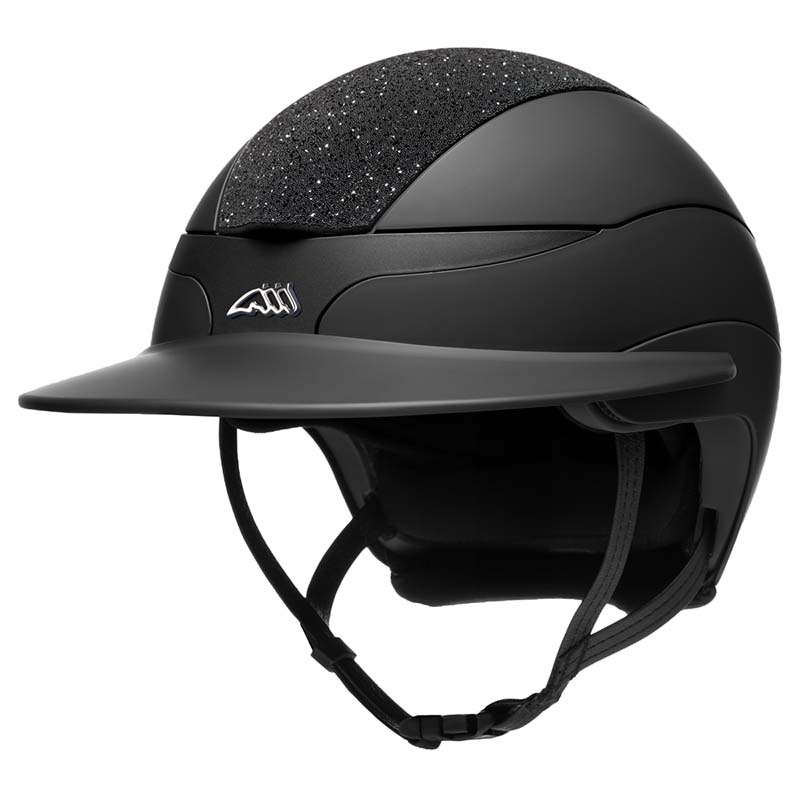 Casco equitazione logo Equiline XANTO con placca Swarovski - visiera larga - 3287