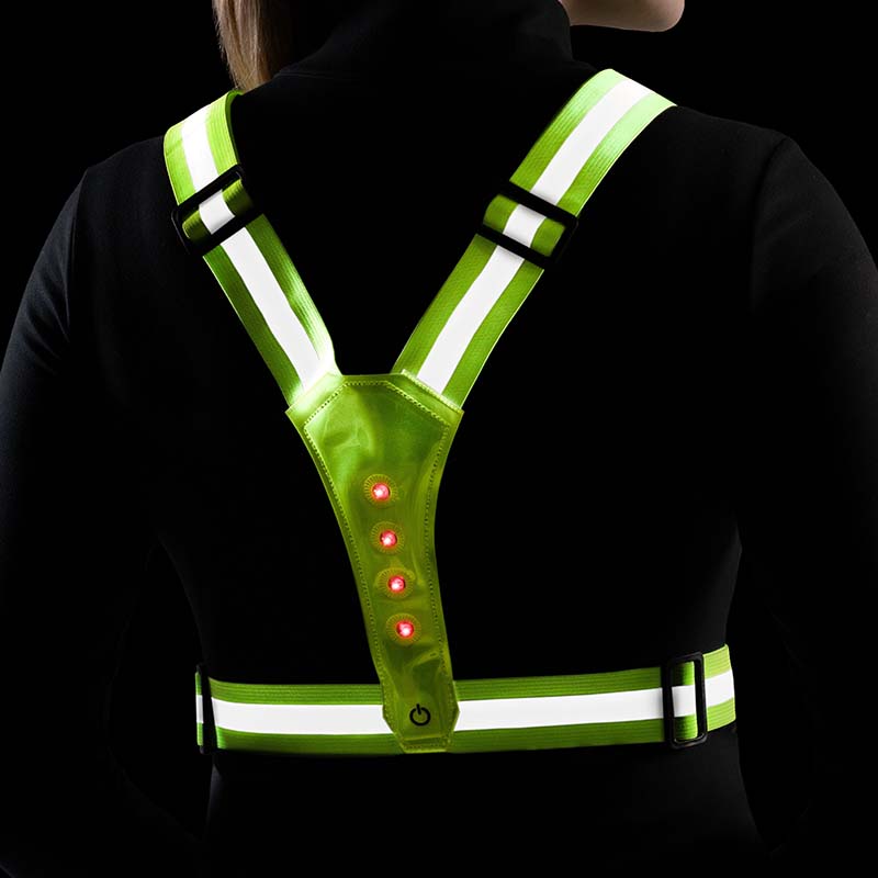 Gilet Pettorina Riflettente a Led per Equitazione da adulti e bambini HKM - 3429