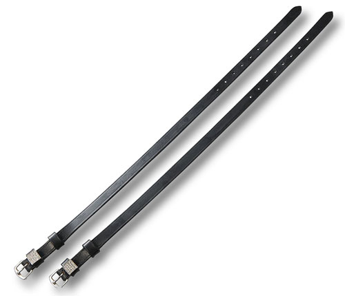 Cinturini In Cuoio Per Speroni Cavallo - 50cm Con Fibbie Acciaio, 1 Paio