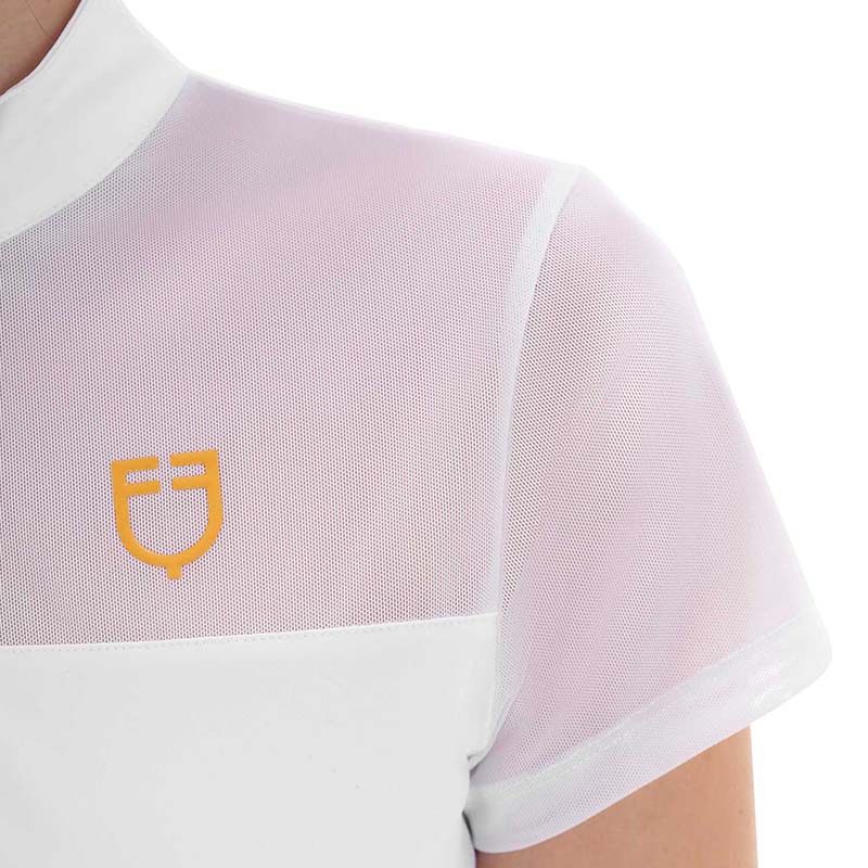 Polo da allenamento Equestro mesh maniche corte da donna - 3508