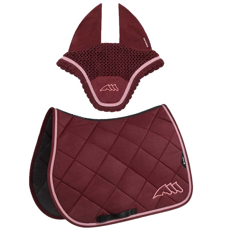 Set sottosella e cuffietta Equiline Chroma con nastro colorato - 3469