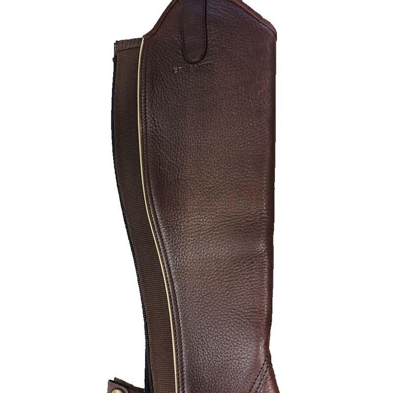 B-CHOICE | Ghette Equestro in pelle bottalata modello EXETER (MARRONE, XS) - B3560
